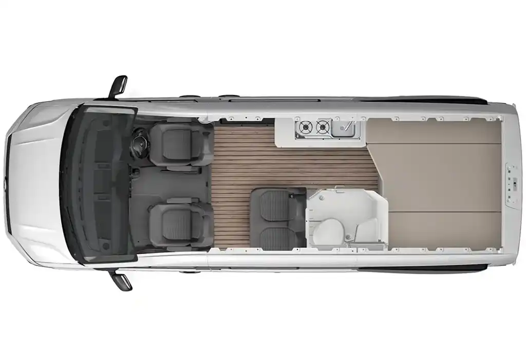 Volkswagen Grand California 600 изглед отгоре